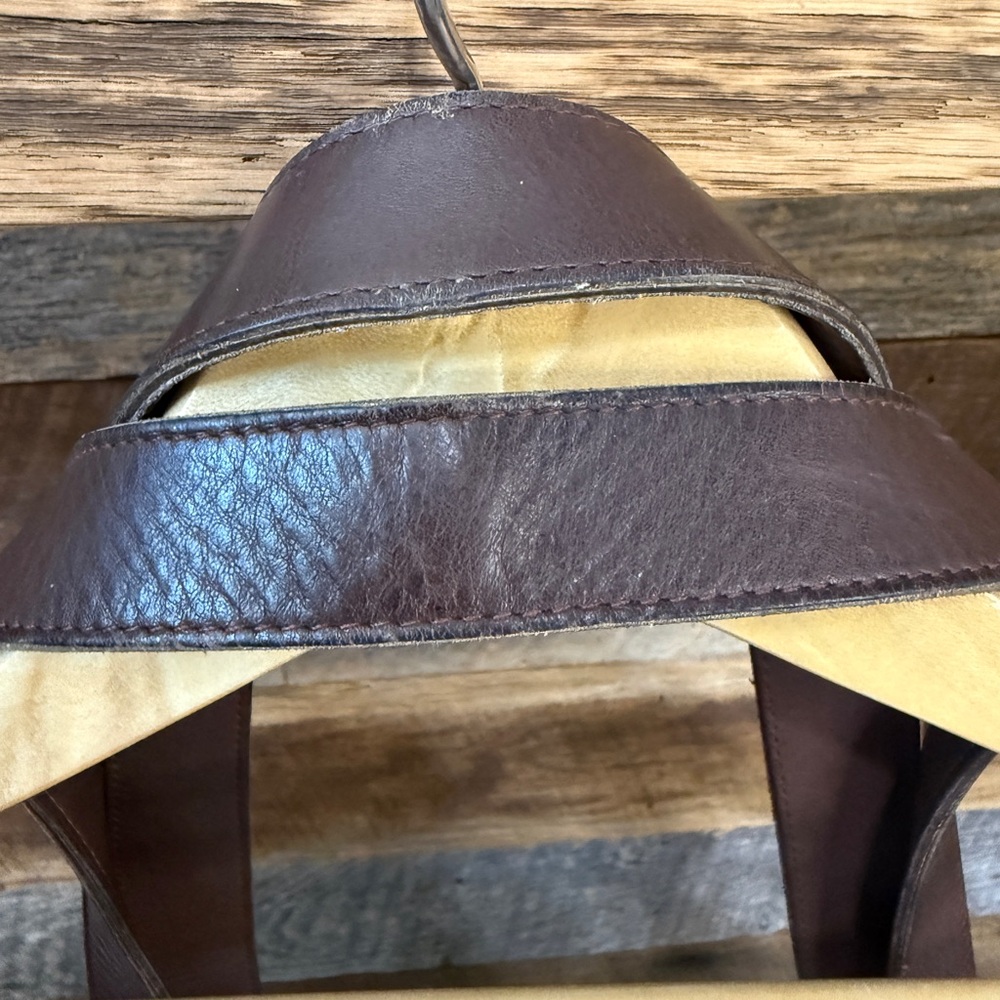 Coach Chocolate Brown Leather Tote with Brass Hardware - Picture 8 of 12